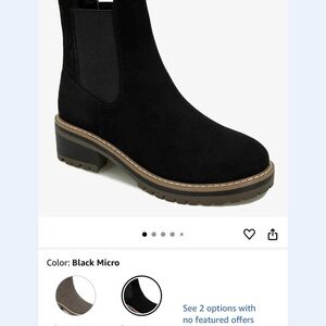 Kensie Black Ankle Boots with Minimalist Design